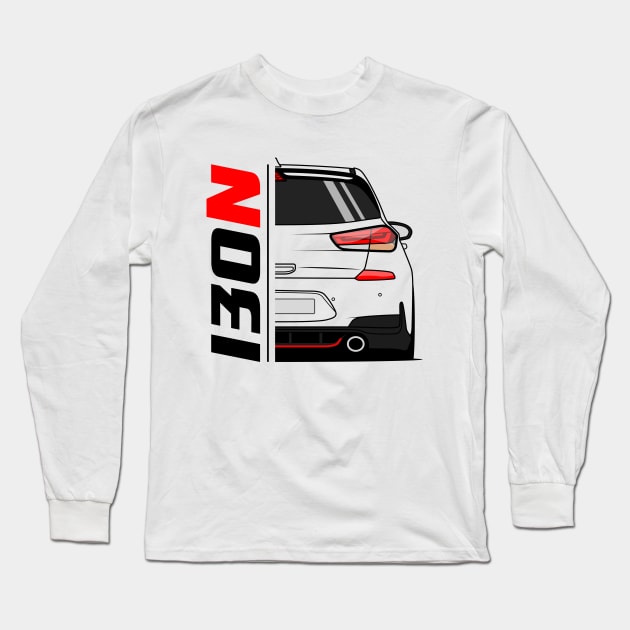 Rear I30 N KDM Long Sleeve T-Shirt by GoldenTuners